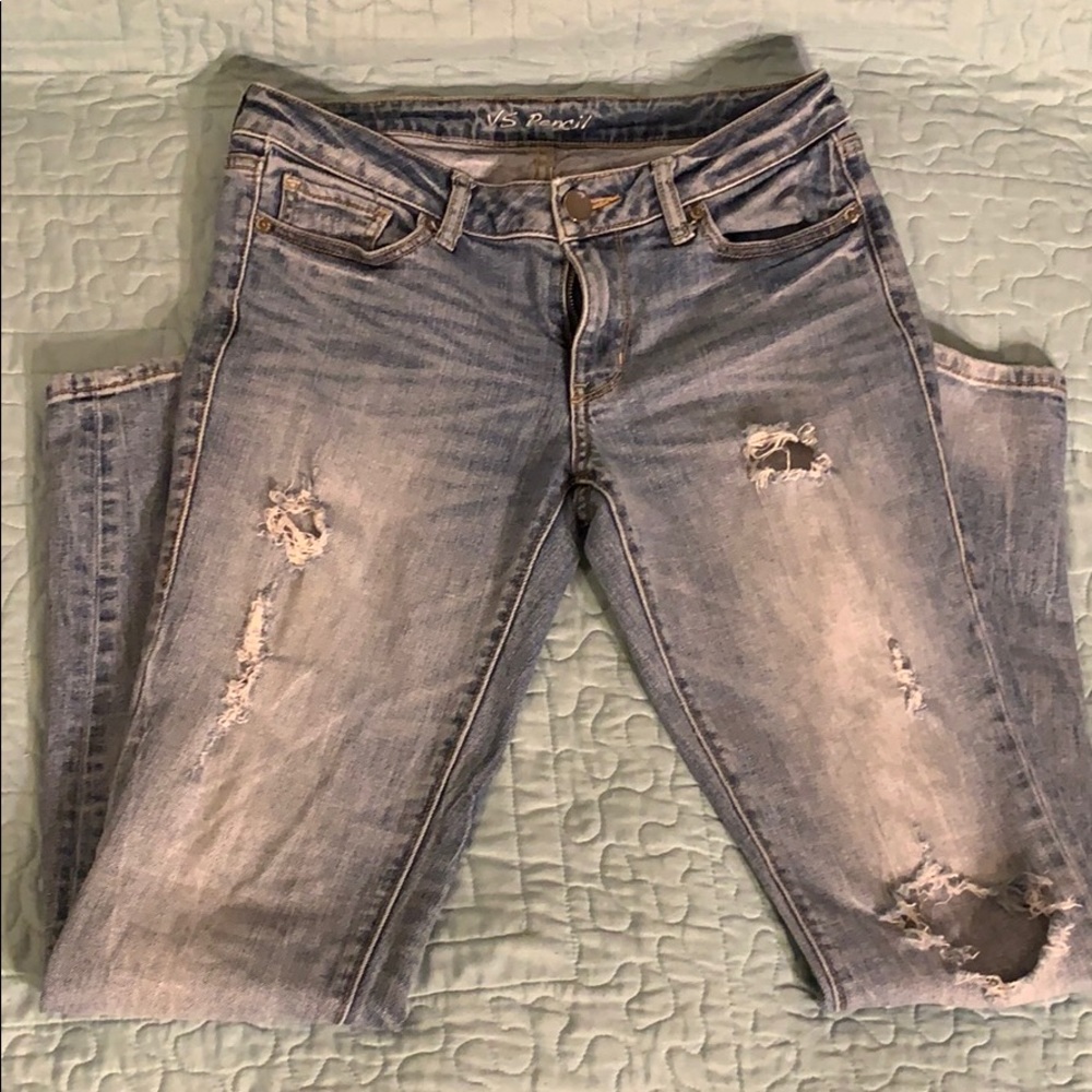 Victoria Secret VS Pencil Distressed Jeans